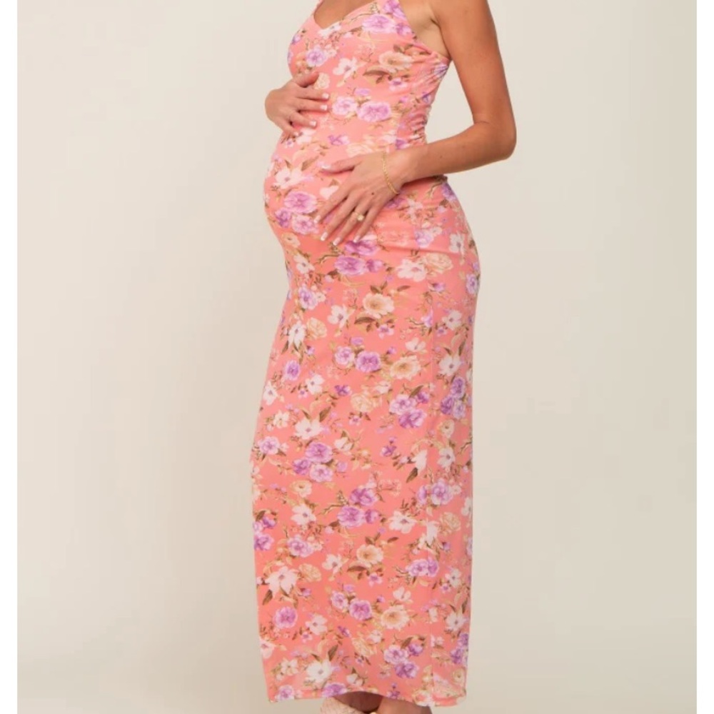 Pink Blush Maternity Floral Maxi Dress - never worn!